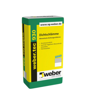 Weber.tec 930 25 kg szary - Hydraulicznie wiążąca, jednoskładnikowa mikrozaprawa uszczelniająca