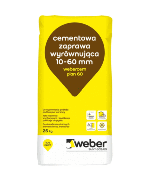Webercem plan 60 25kg - cementowa zaprawa wyrównująca