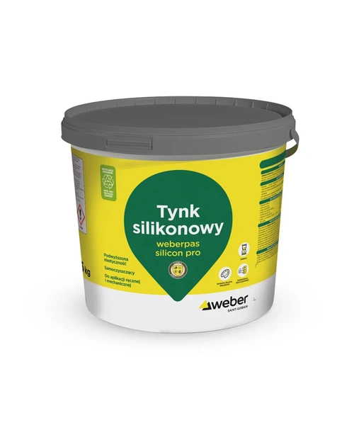 Tynk silikonowy weber.pas silicon pro 25kg biały